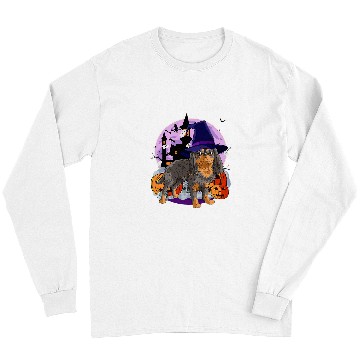 Discover Cavalier King Charles Spaniel Pet Cute King Charles Spaniel Halloween Witch Pumpkin Long Sleeves