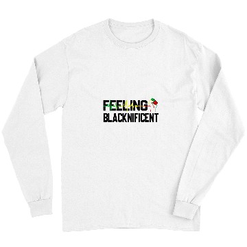 Discover black power fist feeling blacknificent heartbeat Long Sleeves