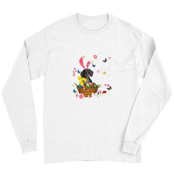 Discover Dachshund Pet Happy Easter Day Easter Colorful Egg Hunt Long Sleeves
