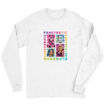Discover Kids Monster High Student Rainbow Grid Long Sleeves