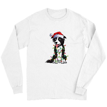 Discover Border Collie Pet Lover xmass Santa Border Collie Christmas Long Sleeves
