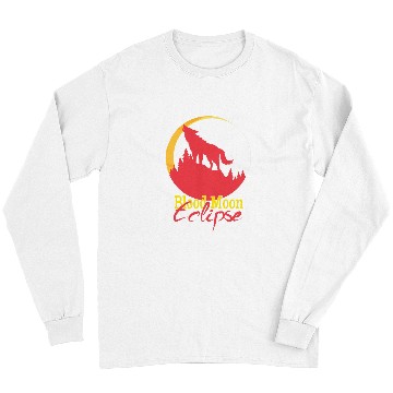 Discover Coyote Mammal Blood Moon Eclipse Howling Long Sleeves