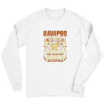 Discover Cavapoo Pet Advisory Warning Dog Pets Lovers Long Sleeves