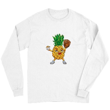 Discover Sport Baseball pineapples Baseball Catcher Pitcher Summer Vacation Long Sleeves