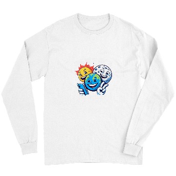 Discover Funny Earth Moon Sun Total Solar Eclipse April 8 2024 Long Sleeves