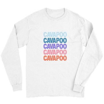 Discover Cavapoo Pet Funny Modern Repeated Text Design Long Sleeves