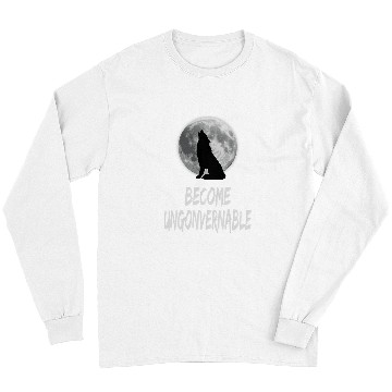 Discover Coyote Mammal Become Ungovernable wolfs Howling at Moon Long Sleeves