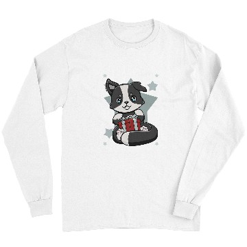 Discover Border Collie Pet With Present An Cute Santa Dog For Christmas Long Sleeves