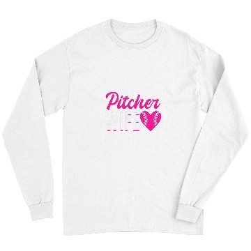 Discover Sport Baseball Pitcher Wife Player Softball Themed Pitcher Long Sleeves
