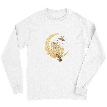 Discover Lunar Cat Astronaut Space Explorer Alien Crash Site Long Sleeves