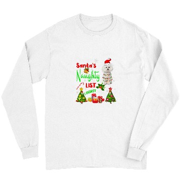 Discover Bichon Pet Frise Santa Bichon Frise Im On Santas Naughty List xmass Tree Long Sleeves