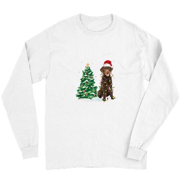 Discover Labrador Pet chocolate labrador Christmas Lights Decor xmass Tree Long Sleeves