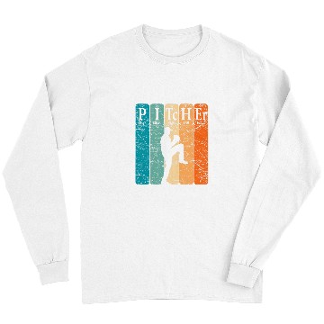 Discover Sport Baseball Periodic Table Elements Nerd Baseball Pitcher Retro Long Sleeves