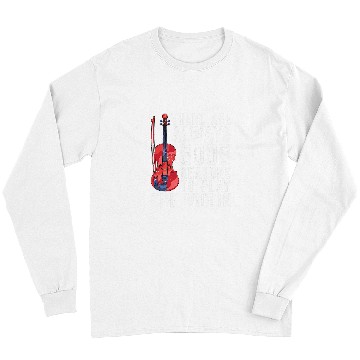 Discover Funny Violin Musical Instrument Funny Violinist Orchestra Musician Violin 2 Long Sleeves