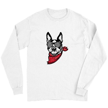 Discover Boston Terrier Pet Face Shutter Glasses Long Sleeves