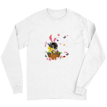 Discover Pekingese Pet Happy Easter Day Easter Colorful Egg Hunt Long Sleeves