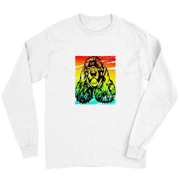 Discover Cocker Spaniel Pet Cool Big Face Dog Tee Style Image of Cocker Spaniel Long Sleeves