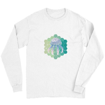 Discover Jellyfish Ocean Animal vintages For Marine Sea Biologists Long Sleeves