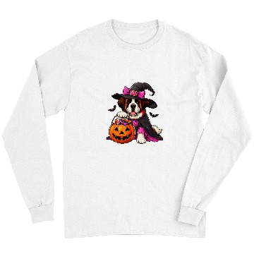 Discover Saint Bernard Halloween Witches Costume For Lover Dog Long Sleeves