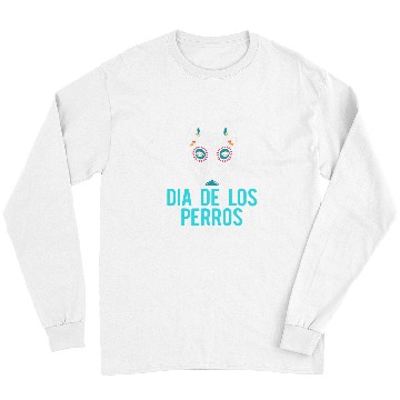 Discover Pitbull Pet Sugar Skull Mexican Dog Dia De Los Muertos Halloween 2 Long Sleeves