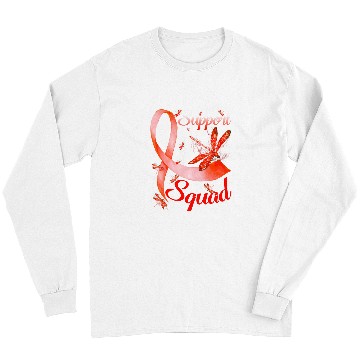 Discover ADHD Ribbon Warrior Support Squad Dragonfly ADHD Awareness Long Sleeves
