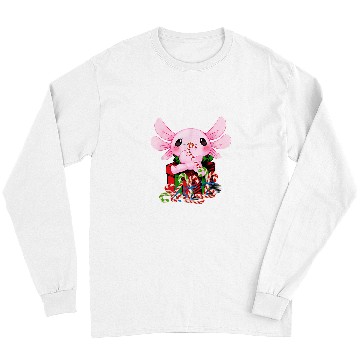 Discover Axolotls Pet Candy Cane Merry and Bright Axolotls Kawaii Candy Costume 203 Long Sleeves