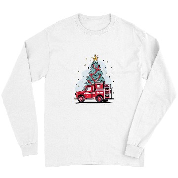 Discover Firefighter Christmas Happy Holidays Fireman Firefighting 213 Long Sleeves