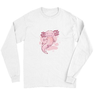 Discover Axolotls Pet Kawaii Baby Axolotls Pastel Salamander Animal Long Sleeves
