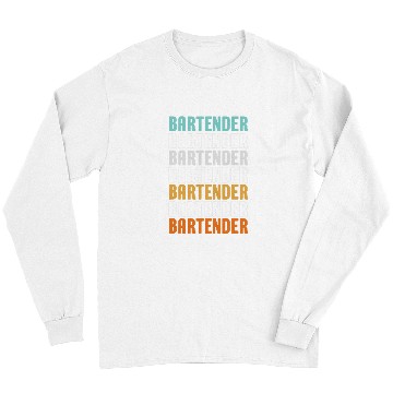 Discover Bartender Retro Cocktail Lover vintages Bartending Bar Long Sleeves
