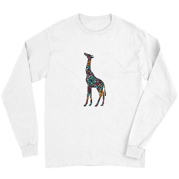 Discover Giraffe Pet Mandala Giraffe Geometric Pattern Art Mandala Animal Long Sleeves