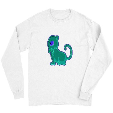 Discover Aliens UFO Space Cat Space Kitten EDM Melt Long Sleeves