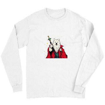 Discover Samoyed Wizard Funny Dog Magic Long Sleeves