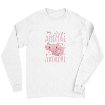 Discover Axolotls Pet Spirit Animal Mexican Salamander Walking Fish Grunge Long Sleeves