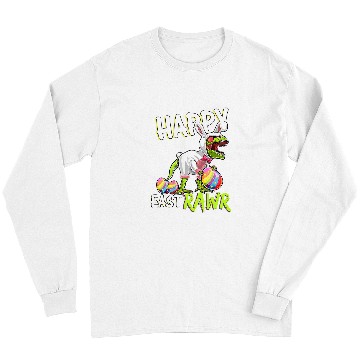 Discover Dinosaur Pet easter trex dinosaur cute bunny egg hunt happy eastrawr Long Sleeves