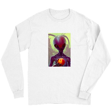 Discover Aliens UFO Loves Peach Long Sleeves