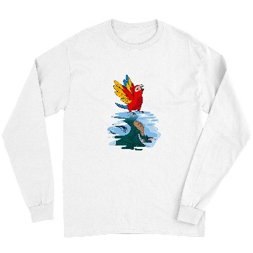 Discover Dragon Pet Parrot Dragon Reflection I Scarlet Macaw Long Sleeves