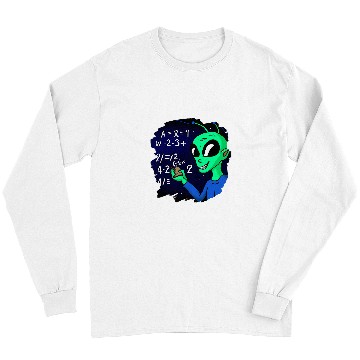 Discover Aliens UFO Studying Solving Math Science Physics Equations School 21 Long Sleeves