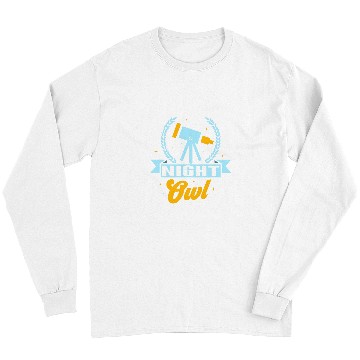 Discover Night Owl Astronomy Telescope Stargazer Long Sleeves