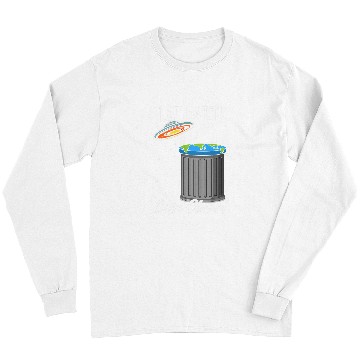Discover Aliens UFO Flat Earth Alien Science Conspiracy Flat Earther Long Sleeves