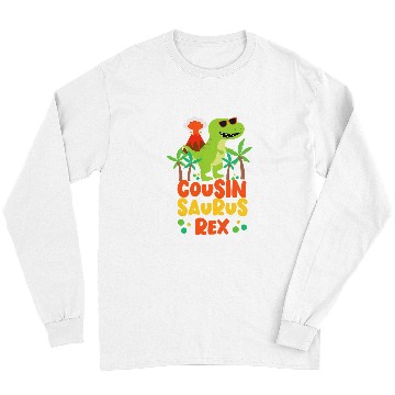 Discover Dinosaur Pet Cousin Saurus rexs Dinosaur Kids Long Sleeves