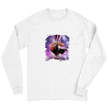 Discover Chicken Pet Tornado Cat Riding Chicken With Bacon Long Sleeves