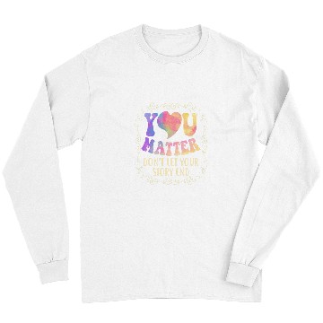 Discover suicides Prevention 988 Ribbon you matter 2suicides Long Sleeves