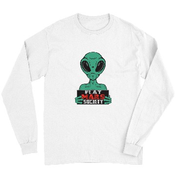 Discover Aliens UFO Flat Mars Society Long Sleeves