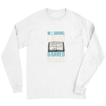 Discover Book Fun Warning I Read Banned Books School Reference Librarian 0 Long Sleeves