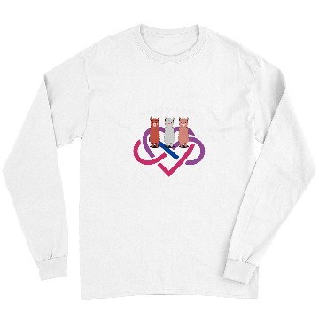 Discover Llama Pet PolyLlamaRous Funny Polyamory For Polyamorous Throuple 21 Long Sleeves