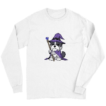 Discover Schnauzer Pet Wizard Funny Dog Magic 2 Long Sleeves