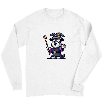 Discover Schnauzer Pet Wizard Funny Dog Magic Long Sleeves