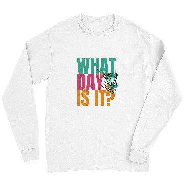 Discover Frog Pet What Day Is It Funny frog Wednesday meme Long Sleeves