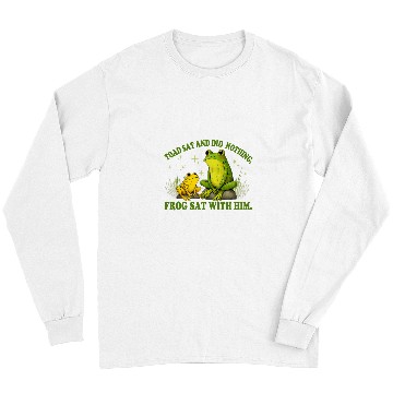 Discover Book Fun Toad sat and did nothing Frog Toad Book Lover Long Sleeves