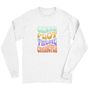 Discover Retro Author Writer Novelist Genre Plot Theme Character Long Sleeves